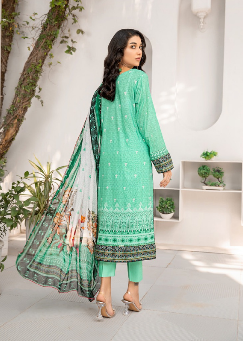 Jahanara Lawn with bamber dubata Unstitched 3 Piece Suit