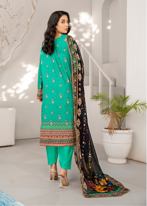Jahanara Lawn with bamber dubata Unstitched 3 Piece Suit