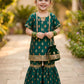 Gul-e-Zarrin – Emerald Gold Lawn Gharara Set