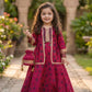 Gul-e-Rana – Deep Crimson Lawn Anarkali Frock