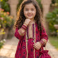 Gul-e-Rana – Deep Crimson Lawn Anarkali Frock