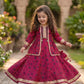 Gul-e-Rana – Deep Crimson Lawn Anarkali Frock