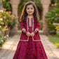 Gul-e-Rana – Deep Crimson Lawn Anarkali Frock