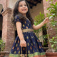 Zeenat-e-Shab – Navy Blue Lawn Angrakha Frock