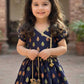 Zeenat-e-Shab – Navy Blue Lawn Angrakha Frock