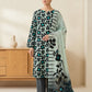 Finest Quality Lawn Unstitched 3 Piece Suit - Hamnaaz Mint Green & Black Floral Print