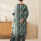 Finest Quality Lawn Unstitched 3 Piece Suit - Hamnaaz Mint Green & Black Floral Print