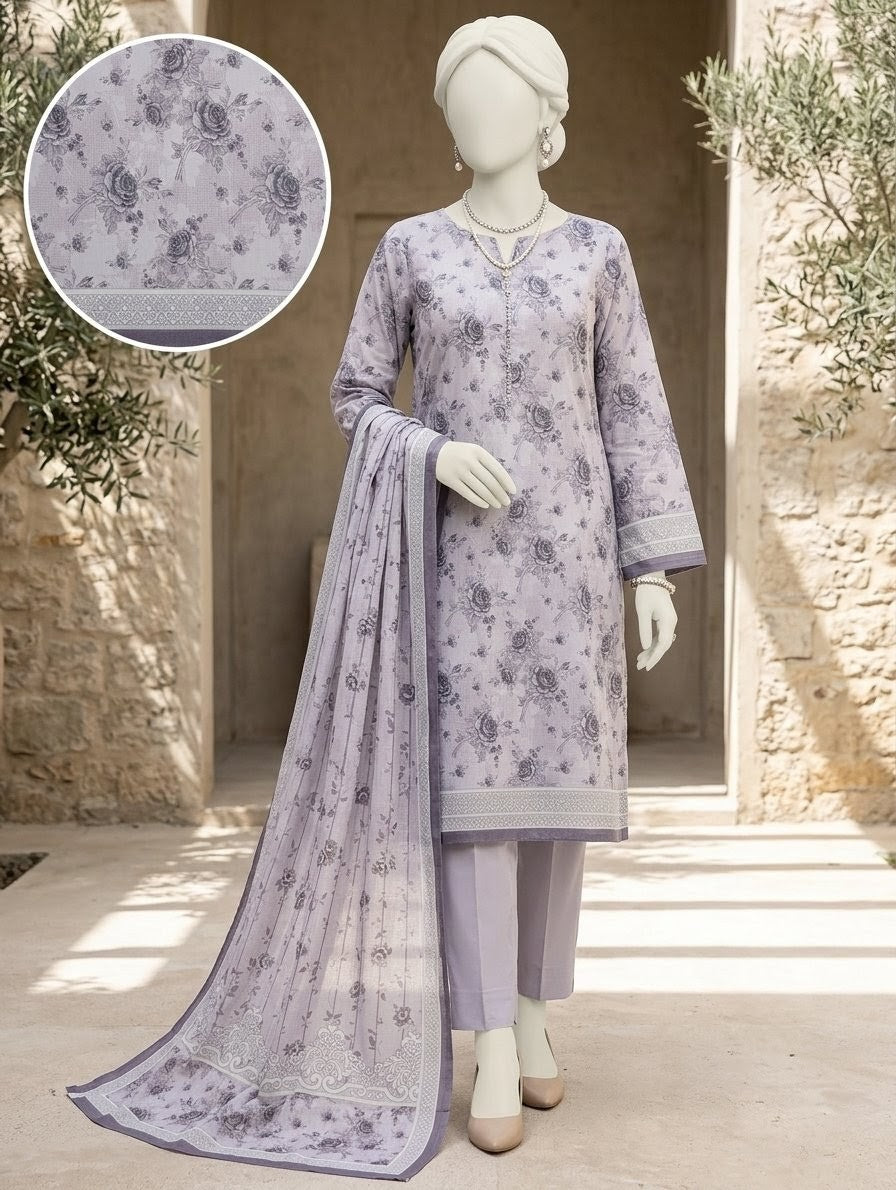 Premium Lawn Unstitched 3 Piece Suit