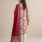 Finest Quality Lawn Unstitched 3 Piece Suit - Hamnaaz Crimson Tribal Print