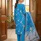 Finest Quality Lawn Unstitched 3 Piece Suit - Hamnaaz Azure Blossom Print