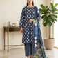 Finest Quality Lawn Unstitched 3 Piece Suit - Hamnaaz Slate Polka Dot Print