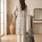 Finest Quality Lawn Unstitched 3 Piece Suit - Hamnaaz Off-White Delicate Floral Print